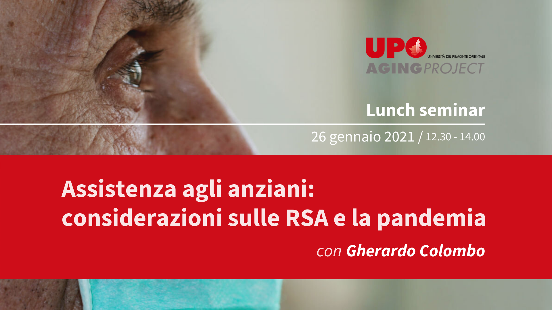 Locandfina webinar UPO su assistenza anziani in pandemia